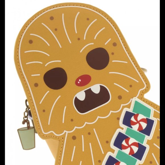Loungefly Disney Parks Star Wars Chewbacca Christmas Cookie Crossbody Bag - Picture 3 of 9